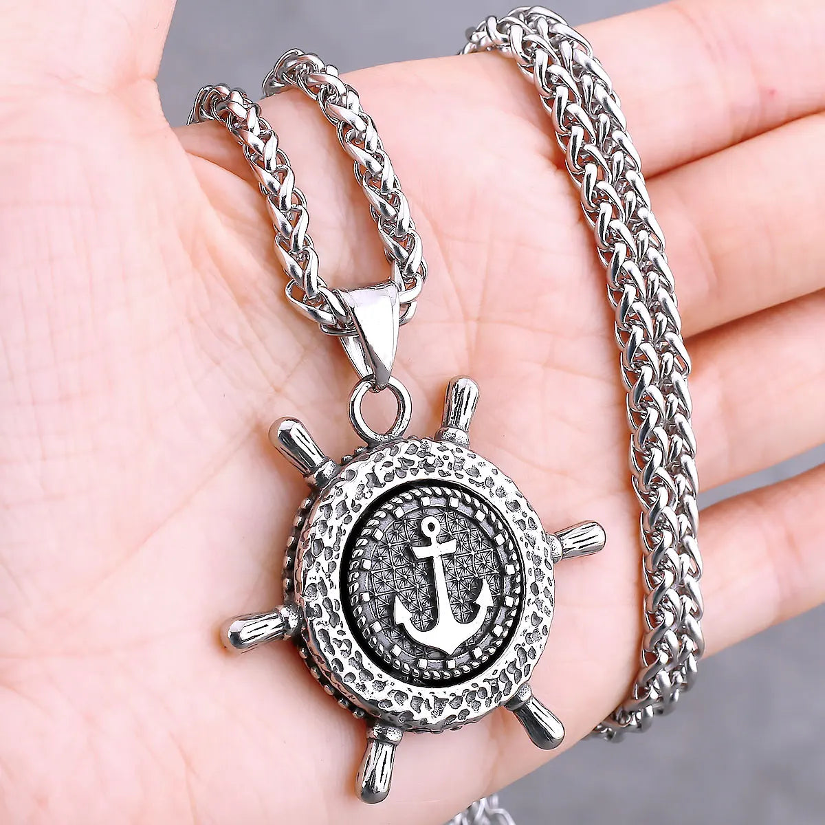 Vikings Odin Rune collier divers hommes nordique Vegvisir Valknut amulette pendentif en acier inoxydable Punk mode bijoux en gros
