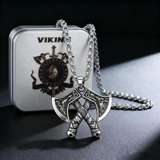 YQ 316L acier inoxydable Viking hache pendentif chaîne collier pour hommes bijoux accessoire cadeau livraison directe articles