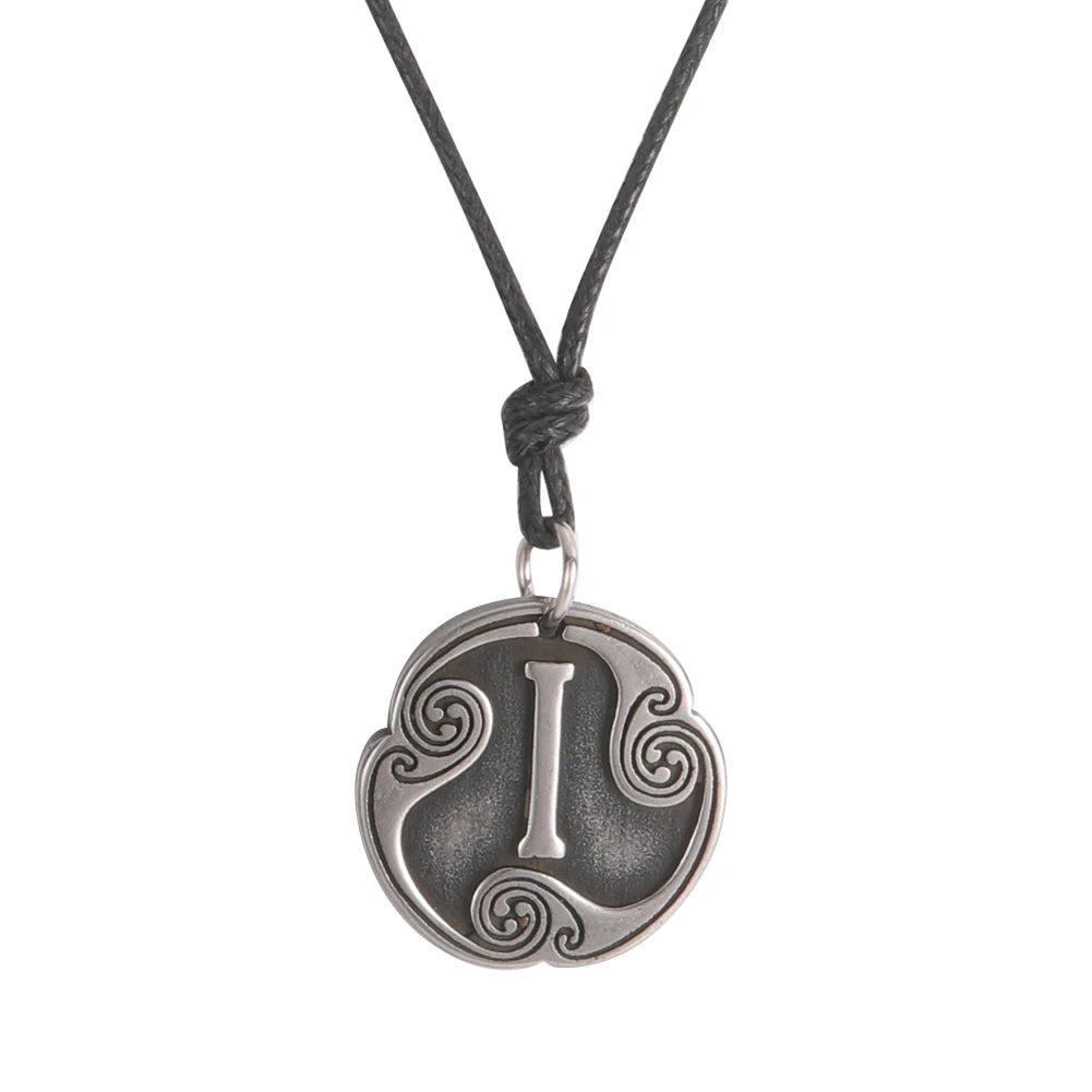 EUEAVAN rétro mystérieux Runes collier Viking bijoux corde chaîne réglable colliers en acier inoxydable pendentif amulette bijoux