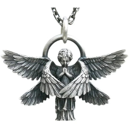 Collier pendentif tête de mort gothique Nina ifixion pour homme, punk vintage, bondage, démon, motard, rock, exorciste, bijoux, cadeau d'Halloween