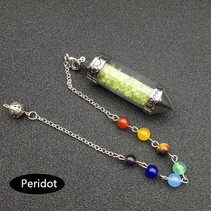 Pendules à Enroulement en Forme de Flèche pour le Yoga 7 Chakra, Pierre de Guérison en Clip Naturel, Diverses, avec Radiesthésie