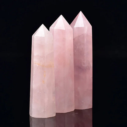 Pierre naturelle et cristaux pointe baguette sorcellerie Quartz Rose améthyste décoration de la maison pierres minérales artisanat salle Aquarium décor