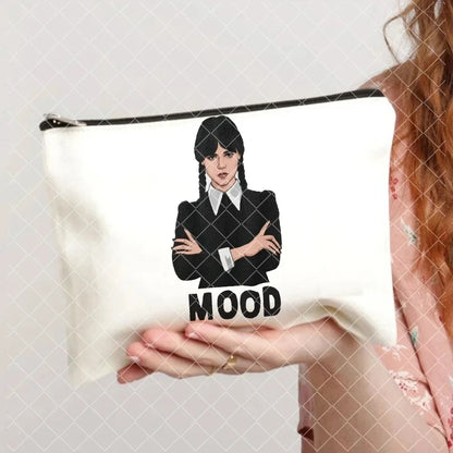 Mercredi Addams et Enid trousse à cosmétiques femmes sacs de toilette décontracté rouge à lèvres sacs de maquillage cadeau gothique filles Nevermore Academy