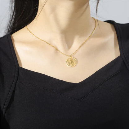 Skyrim – collier Cube d'ange sceau archange Metatron, en acier inoxydable, pour femmes et hommes, amulette de géométrie sacrée, bijoux spirituels religieux
