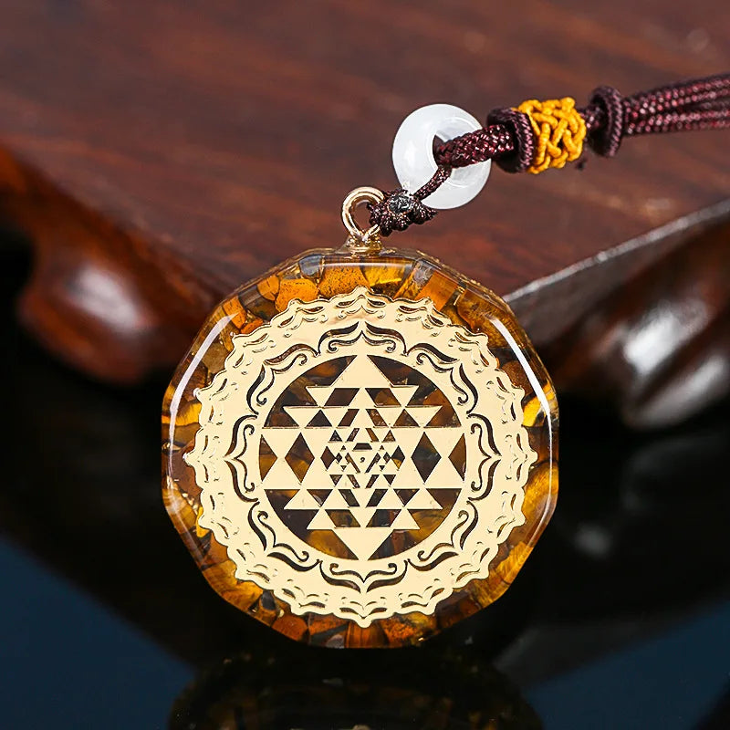 Orgonite pendentif collier Metatron Cube résine pendentif cosmique guérison cristal géométrie sacrée Chakra collier méditation bijoux