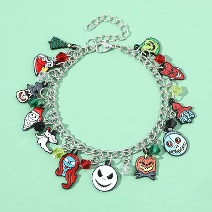 Bracelets à breloques L'Étrange Noël de Monsieur Jack pour femme, accessoires Jack Skellington, Sally Oogie Boogie, bijoux tendance, 2023