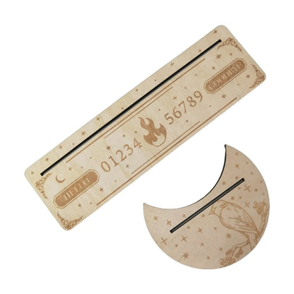 Présentoir de Cartes de Tarot en Bois, Support de Sorcière, Fournitures d'Outils de Décoration, Impression de Lune, Rangement de Cartes, Organiser T1, 2 Pièces/Ensemble