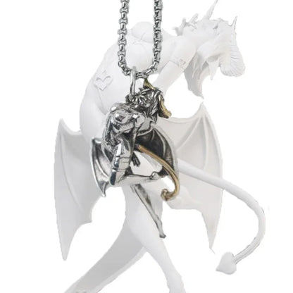 Collier pendentif tête de mort gothique Nina ifixion pour homme, punk vintage, bondage, démon, motard, rock, exorciste, bijoux, cadeau d'Halloween