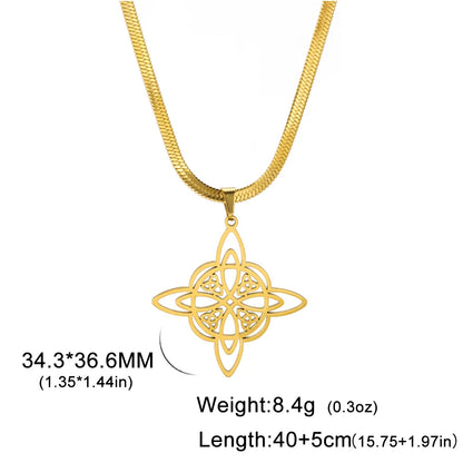 Collier Vintage avec nœud de sorcière pour femmes, pendentif porte-bonheur, amulette de Protection des celtiques irlandais, en acier inoxydable, bijoux Wicca, cadeau