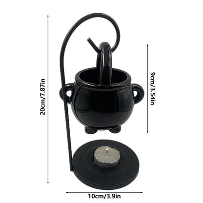 Chaudron suspendu brûleur de cire sorcière chaudron Pot bougeoir fournitures de sorcellerie huile essentielle encens arôme diffuseur décor à la maison