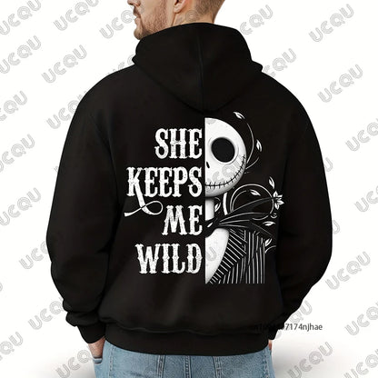 Halloween automne hiver Disney le cauchemar avant noël Sally & Jack imprimer sweats à capuche pour hommes femmes hauts surdimensionnés