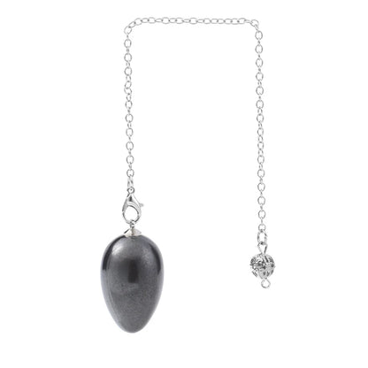 CSJA péndules en cristal pour radiesthésie Divination pierre naturelle pendentif en forme d'oeuf ésoteries radesthésie pendule Pendulo S973