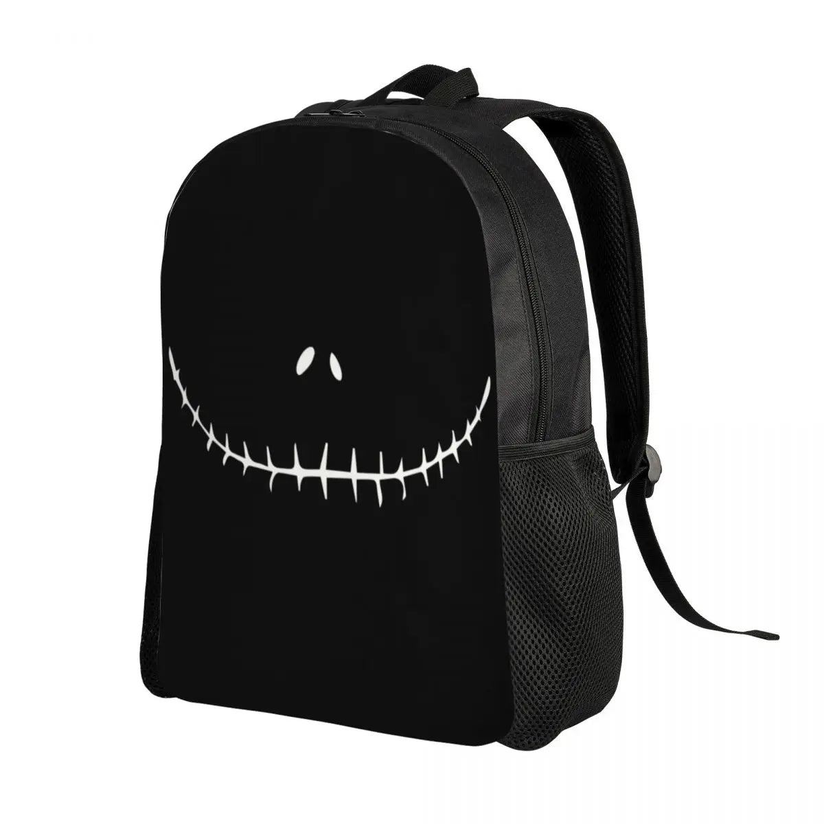 Sac à dos de voyage personnalisé citrouille King Jack Skellington souriant, sac à livres pour ordinateur d'école, le cauchemar avant noël