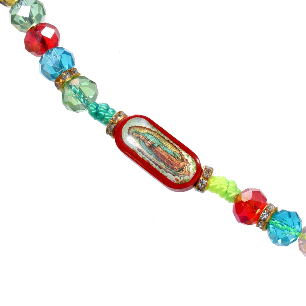 Collier de la vierge marie mexicaine, pendentif croix Crucifix, pendentif en bois, médaille de Saint benoît de Guadalupe, breloque de bénédiction, bijoux catholiques
