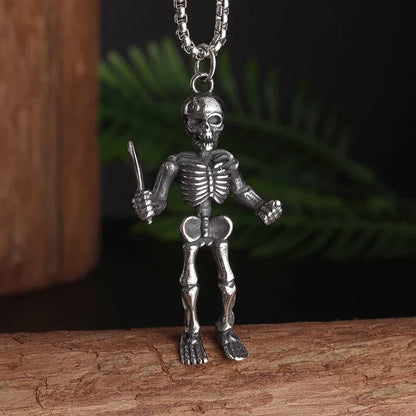 Collier pendentif tête de mort gothique Nina ifixion pour homme, punk vintage, bondage, démon, motard, rock, exorciste, bijoux, cadeau d'Halloween
