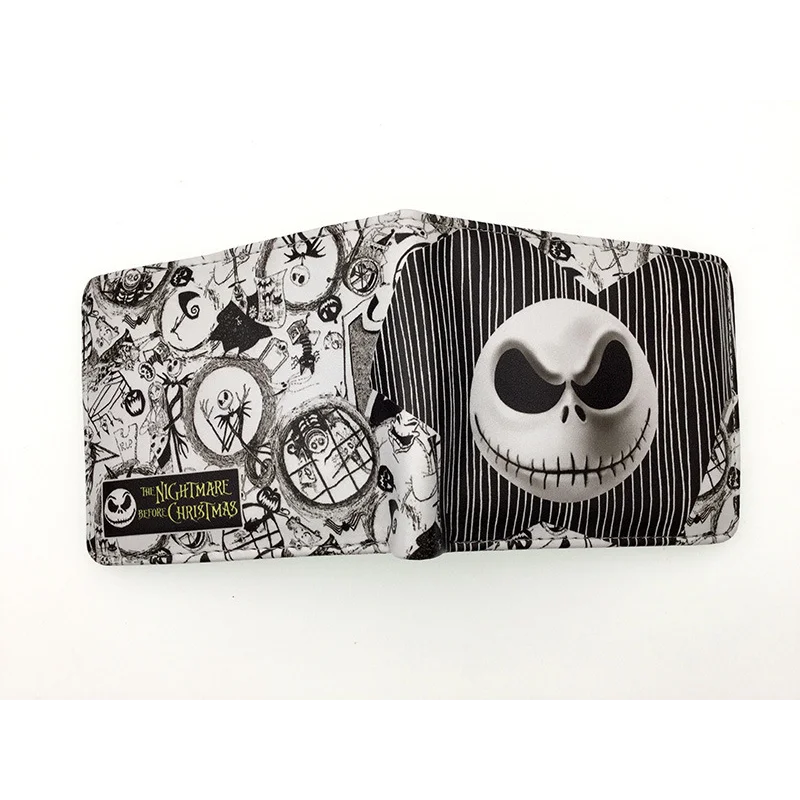 Le cauchemar avant noël portefeuilles dessin animé Figure Jack Skellington porte-monnaie femmes hommes sac d'argent Halloween Cosplay sac cadeau