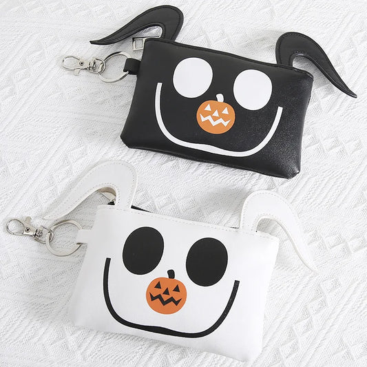 Le cauchemar avant noël portefeuille zéro Kawaii figurines de dessin animé PU fermeture éclair sac d'argent Mini porte-clés porte-monnaie hommes femmes cadeaux