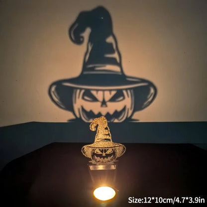 Support d'ombre amusant, bougeoir métallique, décoration d'halloween, ornements de bureau, bougies chauffe-plat effrayantes, décoration de fête