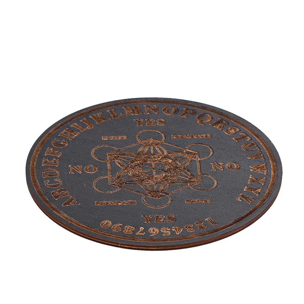 Tapis de pendule en bois, planche à esprit, Version défaut, Cube Metatron, plateau de Divination, lecture d'énergie, décor Wicca, remise