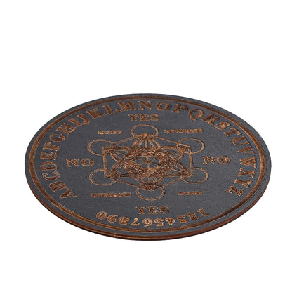 Tapis de pendule en bois, planche à esprit, Version défaut, Cube Metatron, plateau de Divination, lecture d'énergie, décor Wicca, remise