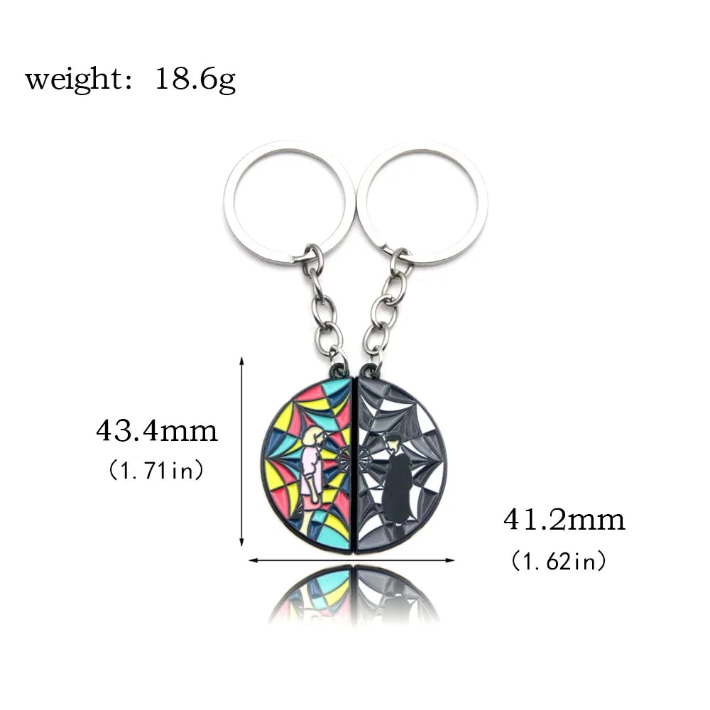 Bracelet de perles de fenêtre arc-en-ciel mercredi Addams, pendentif chose à main, bijoux gothiques pour femmes, accessoires cadeau