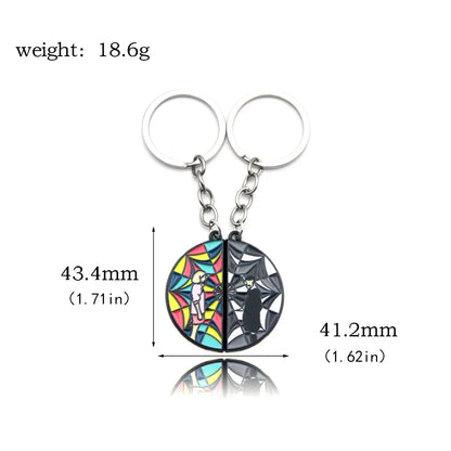 Bracelet de perles de fenêtre arc-en-ciel mercredi Addams, pendentif chose à main, bijoux gothiques pour femmes, accessoires cadeau