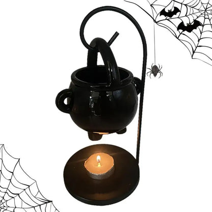Chaudron suspendu brûleur de cire sorcière chaudron Pot bougeoir fournitures de sorcellerie huile essentielle encens arôme diffuseur décor à la maison