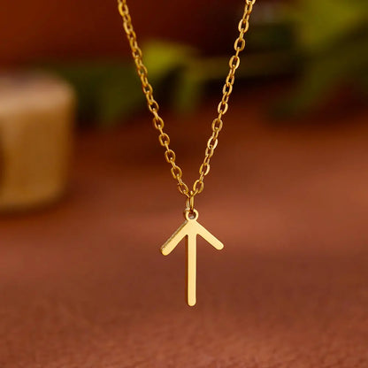 Vikings Rune pendentif collier en acier inoxydable pour femmes raffiné nordique runique pendentifs accessoires bijoux cadeau