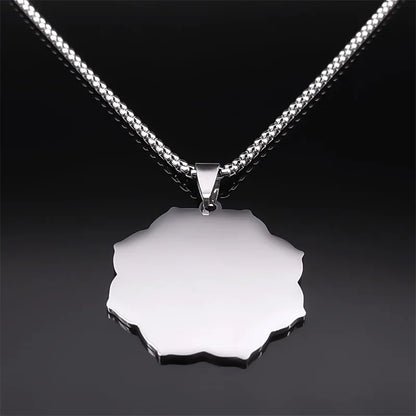 Géométrie sacrée Metatron Cube ange sceau archange collier pour femmes hommes acier inoxydable fleur de vie Lotus bijoux N7961S02