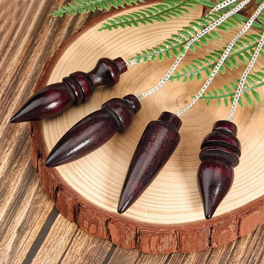 Pendule en bois naturel pour la radiesthésie, pendule en bois égyptien, pendules spirituels JOReiki, nouveau