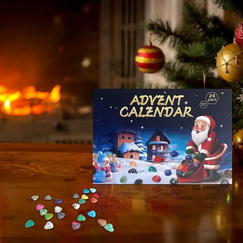 Calendriers de l'Avent pour Collectionneurs de Pierres Précieuses, Ensemble de Citroën, Compte à Rebours de 24 Jours, Collection de Documents Lumineux, Jouets Yoga, 2024