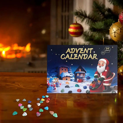 Calendriers de l'Avent pour Collectionneurs de Pierres Précieuses, Ensemble de Citroën, Compte à Rebours de 24 Jours, Collection de Documents Lumineux, Jouets Yoga, 2024