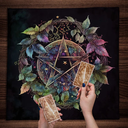 Couverture de Table de Tarot en tissu d'autel, douze Constellations étoilées, amour carrière, carte Oracle, nappe de Table de Tarot de lune, Divination