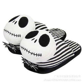 28 cm Disney film le cauchemar avant noël Jack Skellington peluche pantoufles intérieur hommes femmes hiver pantoufles cadeaux