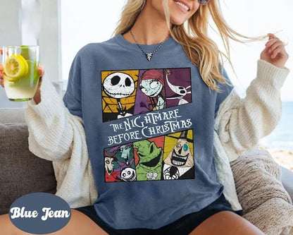 Chemise Vintage le cauchemar avant noël Jack Skellington Sally Oogie Boogie t-shirt fête d'halloween 2025 chemises