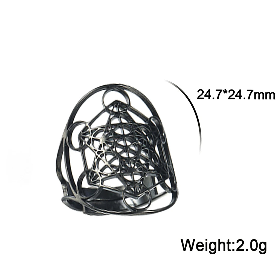 EUEAVAN – bague fleur de vie en acier inoxydable, géométrie sacrée archange Metatron, amulette réglable, bijoux cadeau, vente en gros