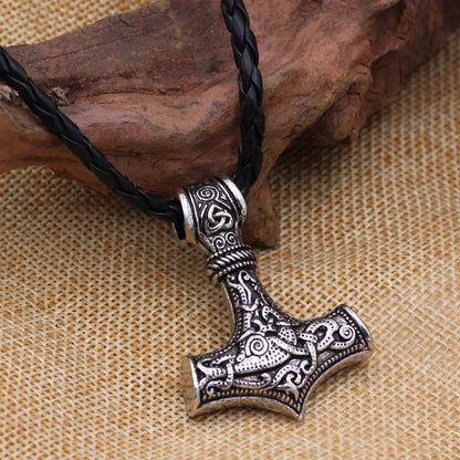 Collier pendentif en marteau de Thor, style nordique Vintage, Viking, bijoux, cadeaux