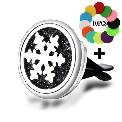 Joint d'aromathérapie pour voiture, arbre de vie, sortie d'air de voiture en acier inoxydable, diffuseur d'huile essentielle, médaillon de parfum à la mode, bijoux