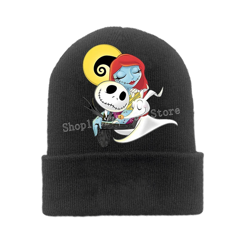 Disney le cauchemar avant noël tricoté chapeau enfants nouveau Anime tricot casquette garçons filles hiver chaud bonnets enfants Halloween cadeau