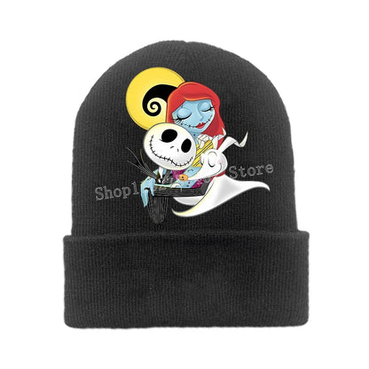 Disney le cauchemar avant noël tricoté chapeau enfants nouveau Anime tricot casquette garçons filles hiver chaud bonnets enfants Halloween cadeau