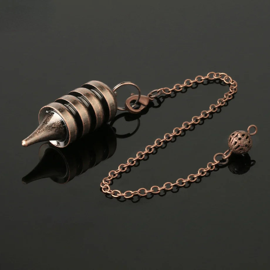 Pendule Spirituel egypt en Métal et Cuivre pour Électricité Radiesthésie, Outil de Travail Énergétique de Méditation, de Sorcellerie, divinatoires  veritable spiritualité brujeria de questions esoterisme en laiton X09