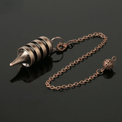 Pendule Spirituel egypt en Métal et Cuivre pour Électricité Radiesthésie, Outil de Travail Énergétique de Méditation, de Sorcellerie, divinatoires  veritable spiritualité brujeria de questions esoterisme en laiton X09