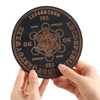 Tapis de pendule en bois, planche à esprit, Version défaut, Cube Metatron, plateau de Divination, lecture d'énergie, décor Wicca, remise