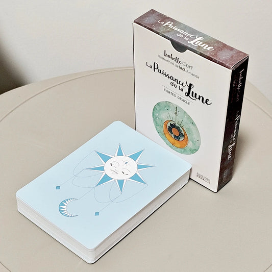 La Puissance De La Lune Oracle 42 cartes d'alimentation Moon en langue française pour les orientations spirituelles et émotionnelles 10.5*7.5cm