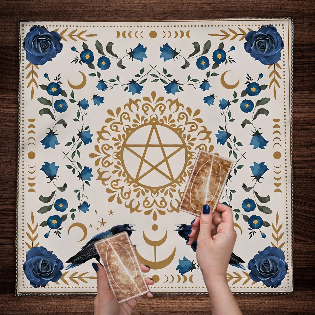 Couverture de Table de Tarot en tissu d'autel, douze Constellations étoilées, amour carrière, carte Oracle, nappe de Table de Tarot de lune, Divination