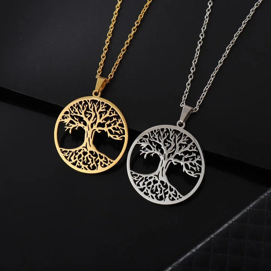 2025 tendance acier inoxydable Viking arbre de vie pendentif charme collier pour hommes mode Hip Hop Punk bijoux accessoires cadeau de fête