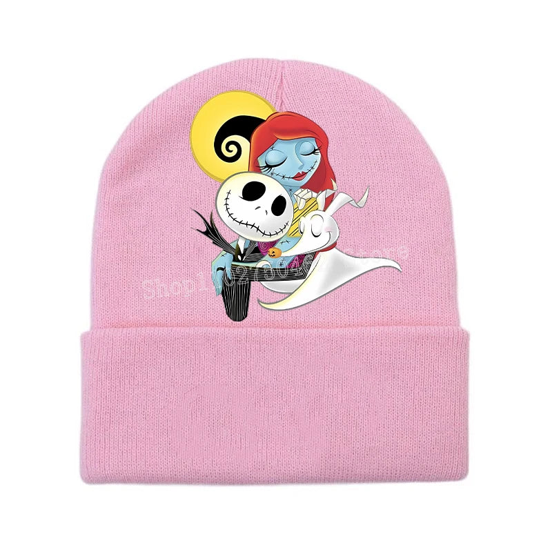 Disney le cauchemar avant noël tricoté chapeau enfants nouveau Anime tricot casquette garçons filles hiver chaud bonnets enfants Halloween cadeau