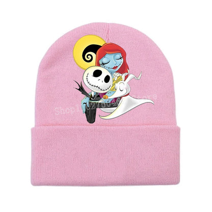Disney le cauchemar avant noël tricoté chapeau enfants nouveau Anime tricot casquette garçons filles hiver chaud bonnets enfants Halloween cadeau