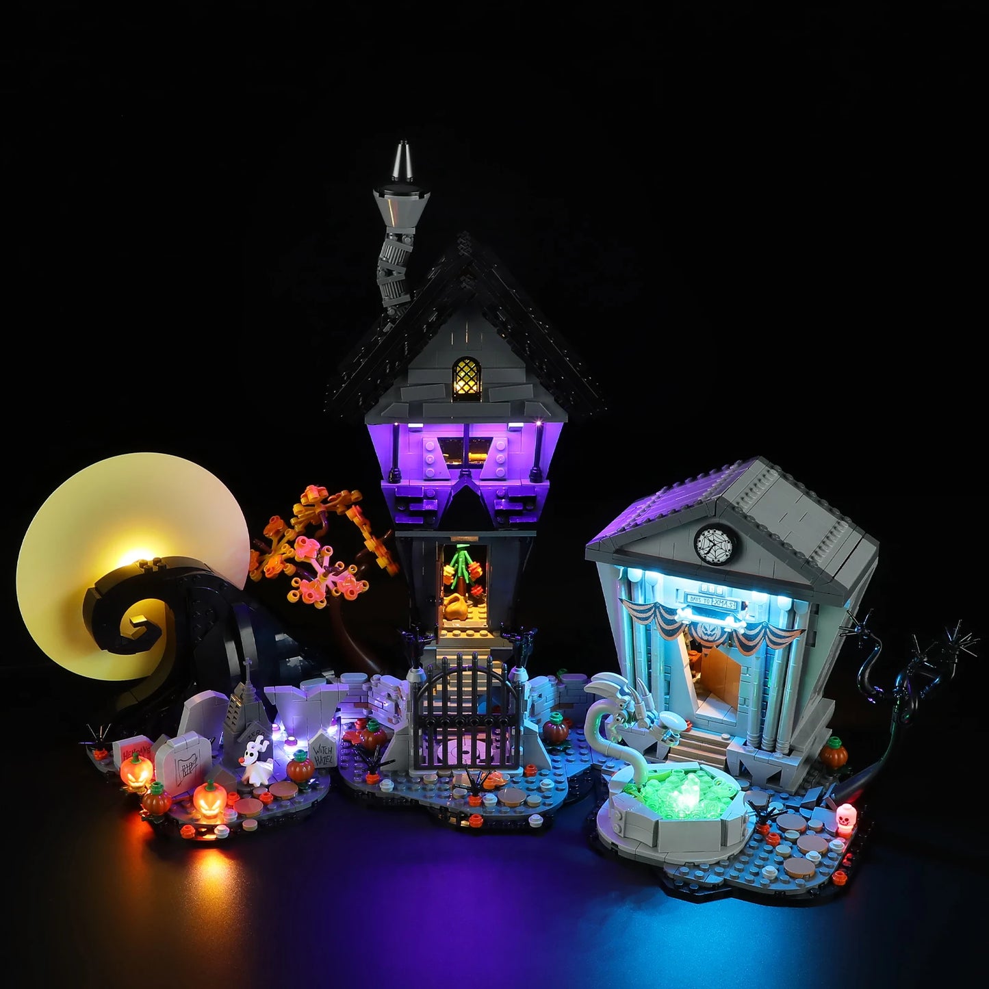 Hprosper lumière LED pour LEGO 21351 Disney Tim Burton le cauchemar avant noël lampe décorative avec boîte à piles