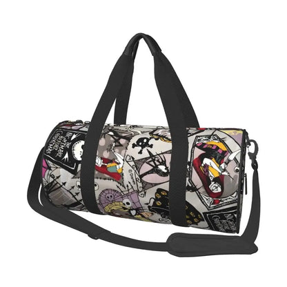 Sac fourre-tout de plage personnalisé Jack Skellington pour femmes, squelette vivant, grand compartiment, sacs de voyage pour salle de sport et plage